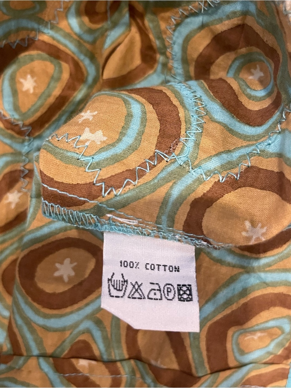 Vintage 90’s Y2k Abstract Crop Top Sleeveless Patchwork (40) medium boho vintage - Picture 9 of 9